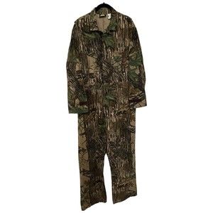 Cabela's Realtree Uninsulated Vintage Hunting Camo Zip Up Coveralls Men’s Size L